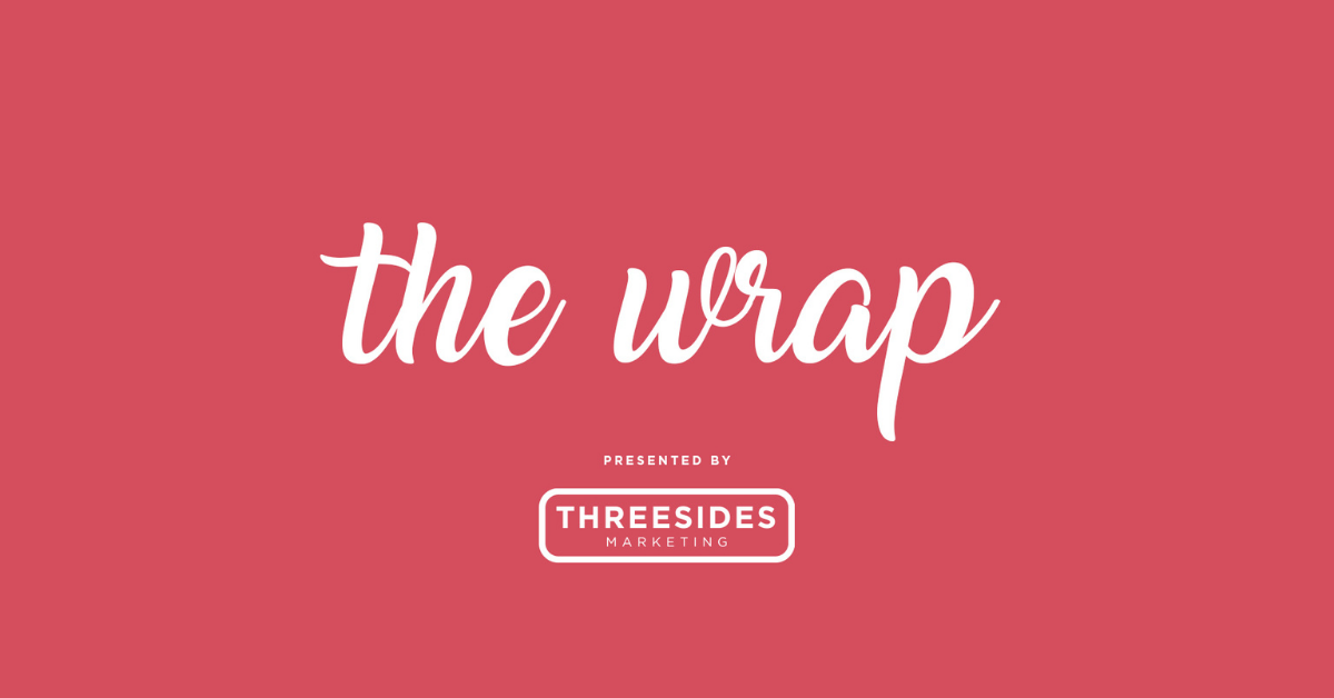 The wrap blog logo presented by Threesides Marketing