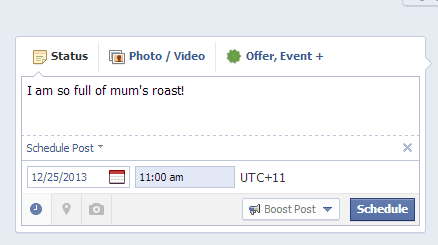 Facebook Scheduling