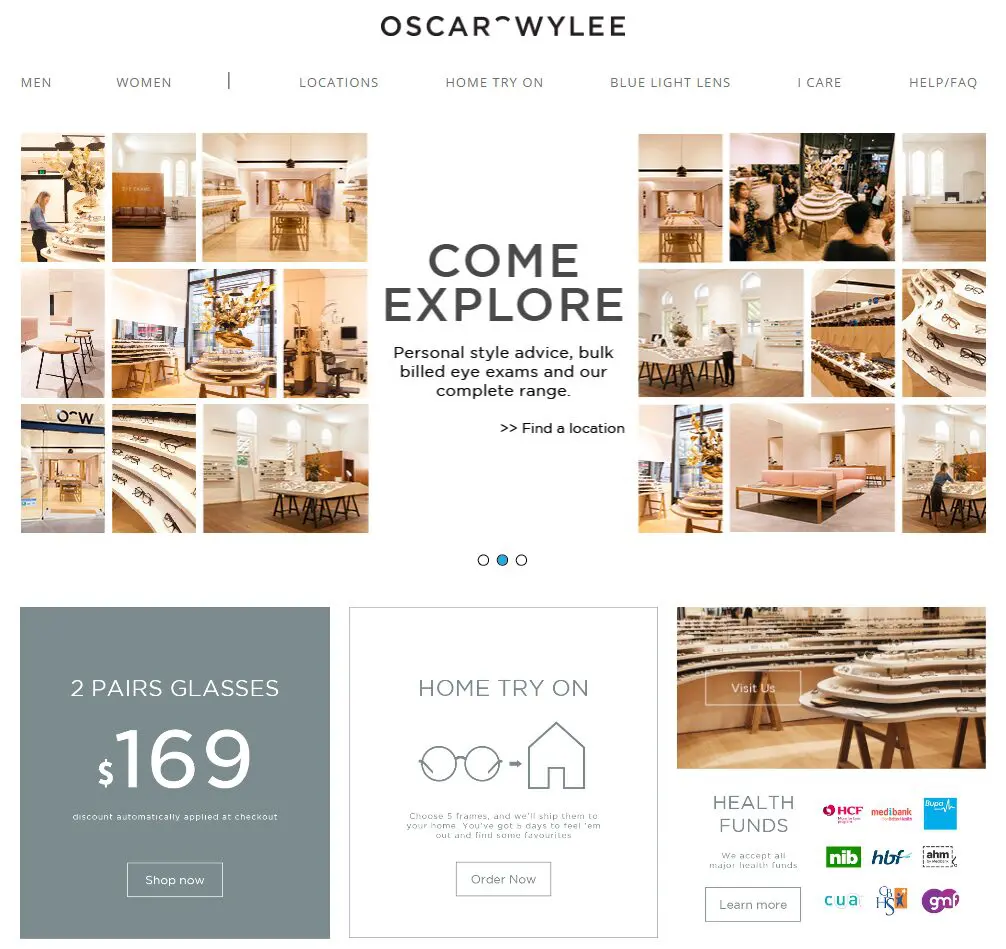 Screenshot of Oscar Wylee website