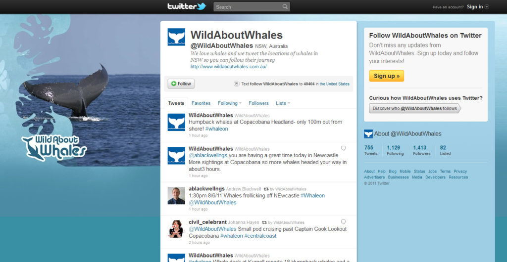 Twitter-#whaleon 
