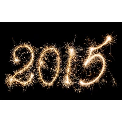 2015 written in sparklers
